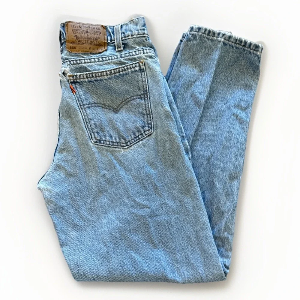 Vintage‎ Levis 550 Jeans Mens 29 x 29 Relaxed Fit 90s Denim Tapered Leg Blue